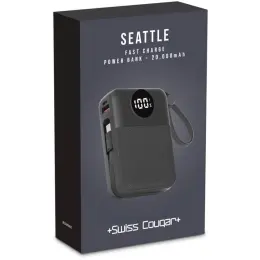 Swiss Cougar Seattle Fast Charge 22.5W Power Bank - 20000mAh Gift Box